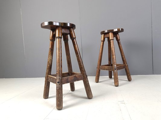 Mid-Century Brutalist Bar Stools, 1960s, Set of 7-IRH-2028293