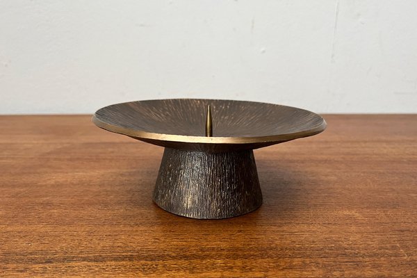 Mid-Century Brutalist Bronze Candleholder, 1960s-UAH-1798364