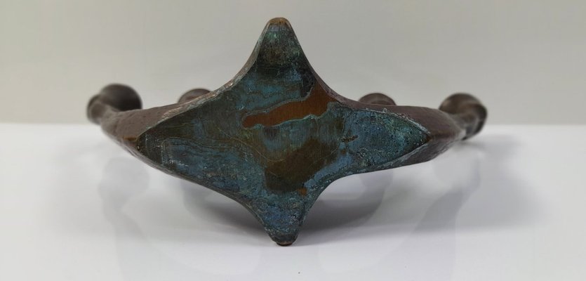 Mid-Century Brutalist Bronze Candleholder attributed to Michael Harjes, 1960s-UWE-1772596