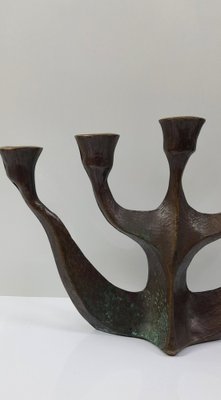 Mid-Century Brutalist Bronze Candleholder attributed to Michael Harjes, 1960s-UWE-1772596