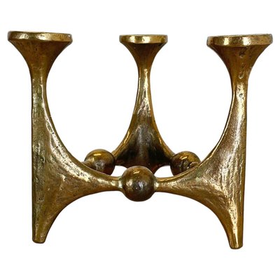 Mid-Century Brutalist Bronze Candleholder by Michael Harjes, Germany, 1960s-QZ-1114579