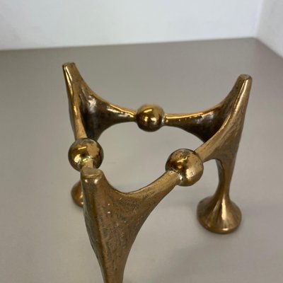 Mid-Century Brutalist Bronze Candleholder by Michael Harjes, Germany, 1960s-QZ-1114579