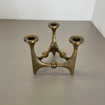 Mid-Century Brutalist Bronze Candleholder by Michael Harjes, Germany, 1960s-QZ-1114579