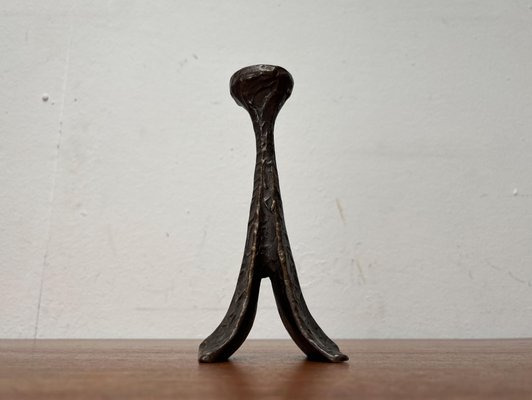 Mid-Century Brutalist Bronze Candleholder from Harjes, Germany, 1960s-UAH-2020667