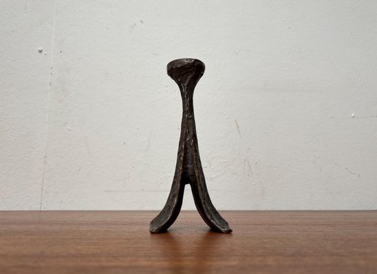 Mid-Century Brutalist Bronze Candleholder from Harjes, Germany, 1960s-UAH-2020667