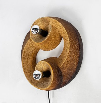 Mid-Century Brutalist Ceramic Wall Lamp, 1960s-RMX-1722511