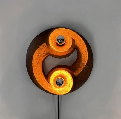 Mid-Century Brutalist Ceramic Wall Lamp, 1960s-RMX-1722511