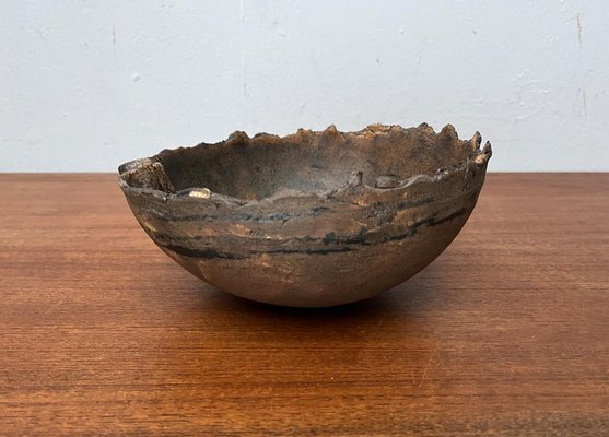 Mid-Century Brutalist Danish Studio Pottery Bowl Sculpture from Bjørn, 1960s-UAH-1799053