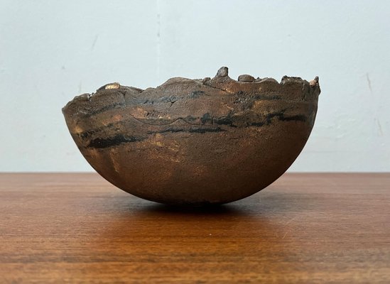 Mid-Century Brutalist Danish Studio Pottery Bowl Sculpture from Bjørn, 1960s-UAH-1799053