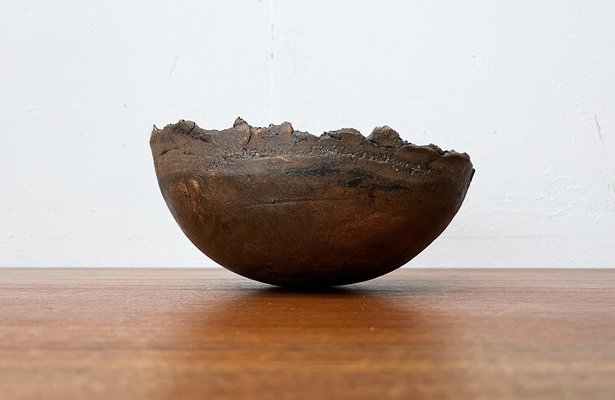 Mid-Century Brutalist Danish Studio Pottery Bowl Sculpture from Bjørn, 1960s-UAH-1799053