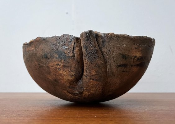 Mid-Century Brutalist Danish Studio Pottery Bowl Sculpture from Bjørn, 1960s-UAH-1799053