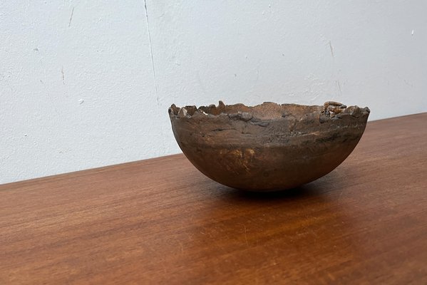 Mid-Century Brutalist Danish Studio Pottery Bowl Sculpture from Bjørn, 1960s-UAH-1799053