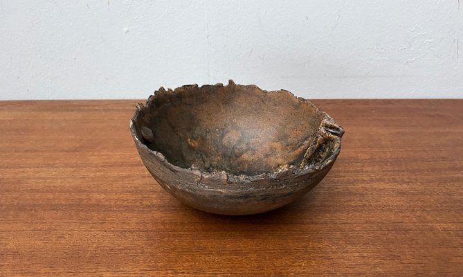 Mid-Century Brutalist Danish Studio Pottery Bowl Sculpture from Bjørn, 1960s-UAH-1799053