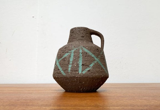 Mid-Century Brutalist German Carafe Vase by Cläre Zange and Karl Heinz Löffler for Krösselbach Keramik, 1960s