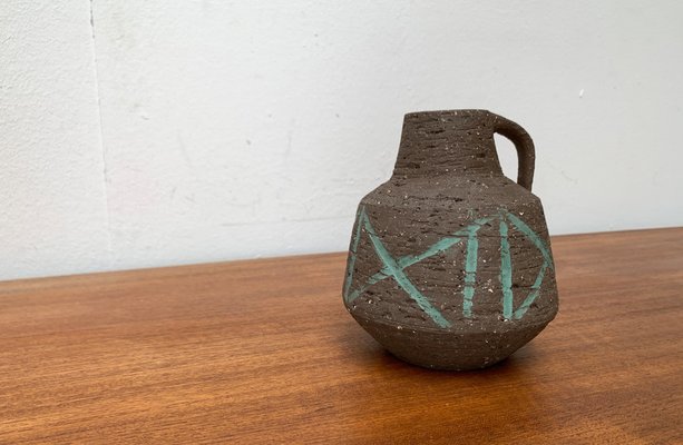 Mid-Century Brutalist German Carafe Vase by Cläre Zange and Karl Heinz Löffler for Krösselbach Keramik, 1960s-UAH-1675102