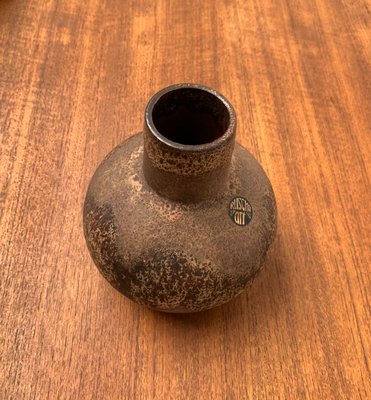 Mid-Century Brutalist German Pottery Fat Lava Vase from Ruscha Art, 1960s-UAH-1365929