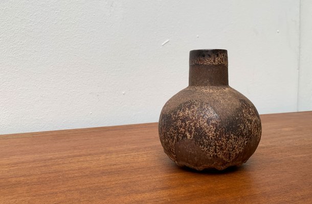 Mid-Century Brutalist German Pottery Fat Lava Vase from Ruscha Art, 1960s-UAH-1365929