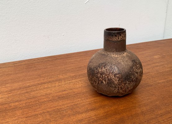 Mid-Century Brutalist German Pottery Fat Lava Vase from Ruscha Art, 1960s-UAH-1365929