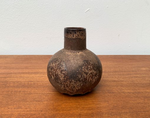 Mid-Century Brutalist German Pottery Fat Lava Vase from Ruscha Art, 1960s-UAH-1365929