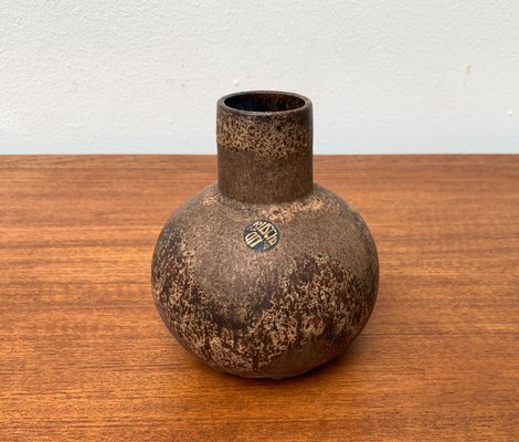 Mid-Century Brutalist German Pottery Fat Lava Vase from Ruscha Art, 1960s-UAH-1365929