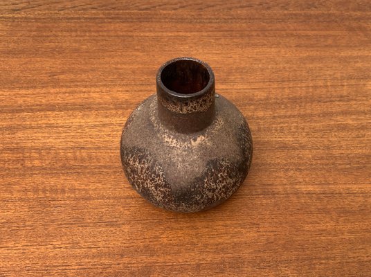 Mid-Century Brutalist German Pottery Fat Lava Vase from Ruscha Art, 1960s-UAH-1365929