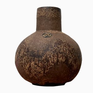 Mid-Century Brutalist German Pottery Fat Lava Vase from Ruscha Art, 1960s-UAH-1365929