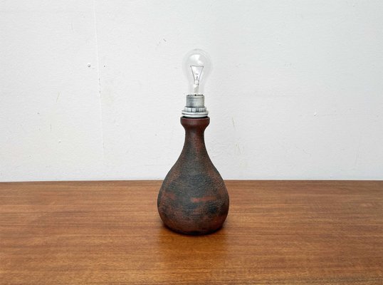 Mid-Century Brutalist German Studio Pottery Table Lamp by Gerhard Liebenthron, 1960s-UAH-2033200