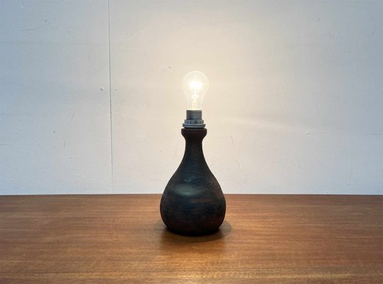 Mid-Century Brutalist German Studio Pottery Table Lamp by Gerhard Liebenthron, 1960s-UAH-2033200