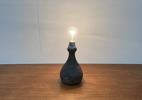 Mid-Century Brutalist German Studio Pottery Table Lamp by Gerhard Liebenthron, 1960s-UAH-2033200