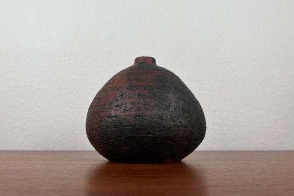 Mid-Century Brutalist German Studio Pottery Vase by Gerhard Liebenthron, 1972-UAH-2021742