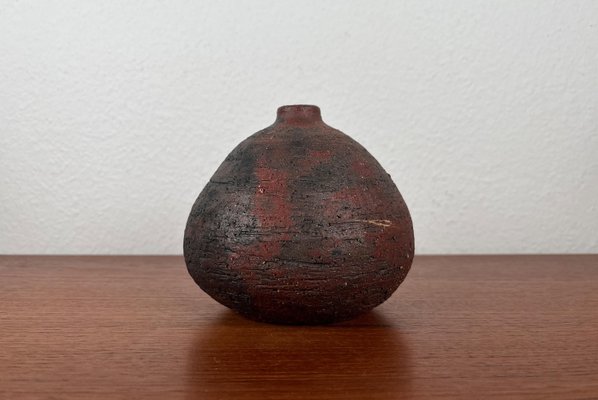 Mid-Century Brutalist German Studio Pottery Vase by Gerhard Liebenthron, 1972-UAH-2021742