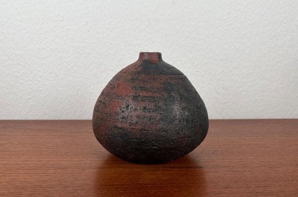 Mid-Century Brutalist German Studio Pottery Vase by Gerhard Liebenthron, 1972-UAH-2021742