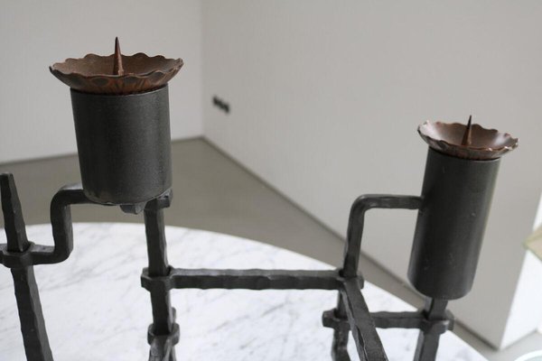 Mid-Century Brutalist Handmade Candleholder-FJP-1717703