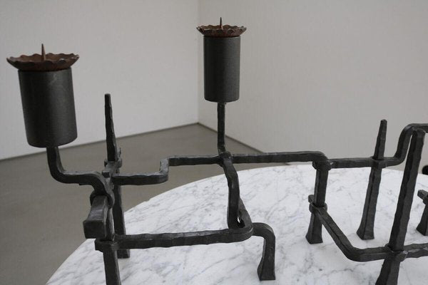 Mid-Century Brutalist Handmade Candleholder-FJP-1717703