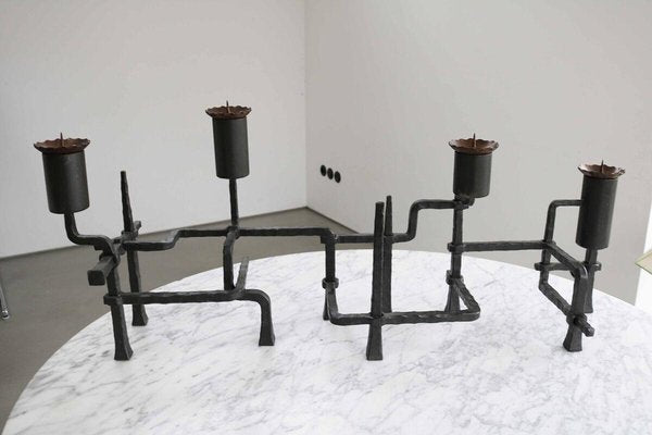 Mid-Century Brutalist Handmade Candleholder-FJP-1717703