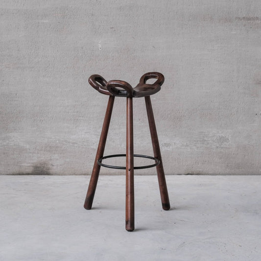 Mid-Century Brutalist Marbella Bar Stool, 1970s