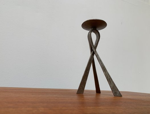 Mid-Century Brutalist Metal Candleholder-UAH-954768