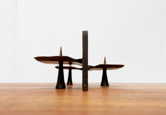 Mid-Century Brutalist Metal Candleholder-UAH-951034