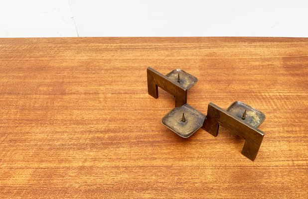 Mid-Century Brutalist Metal Candleholder-UAH-951034