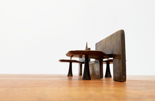 Mid-Century Brutalist Metal Candleholder-UAH-951034