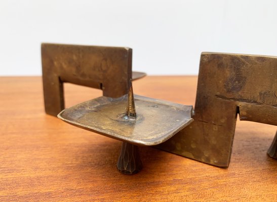 Mid-Century Brutalist Metal Candleholder-UAH-951034