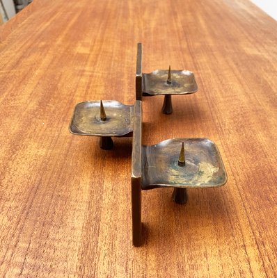 Mid-Century Brutalist Metal Candleholder-UAH-951034