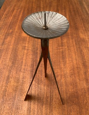 Mid-Century Brutalist Metal Candleholder-UAH-954768