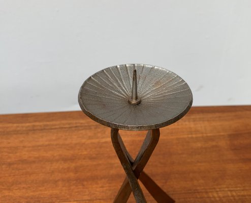 Mid-Century Brutalist Metal Candleholder-UAH-954768