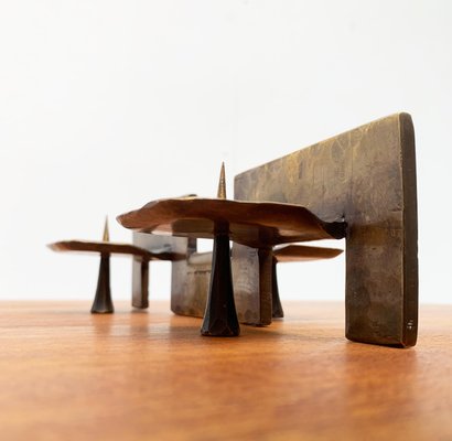 Mid-Century Brutalist Metal Candleholder-UAH-951034