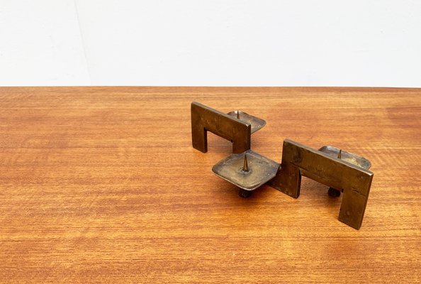 Mid-Century Brutalist Metal Candleholder-UAH-951034