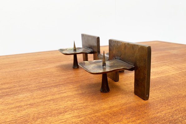 Mid-Century Brutalist Metal Candleholder-UAH-951034