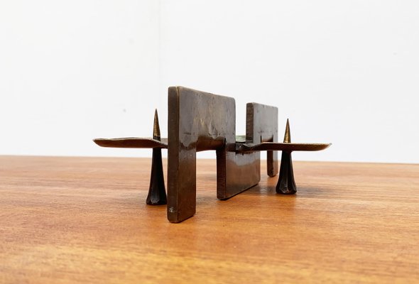 Mid-Century Brutalist Metal Candleholder-UAH-951034