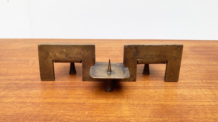 Mid-Century Brutalist Metal Candleholder-UAH-951034