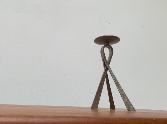 Mid-Century Brutalist Metal Candleholder-UAH-954768